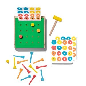 LOVEVERY Match & Tap Hammer Box  / Colorful Peg and Hammer Toy Set